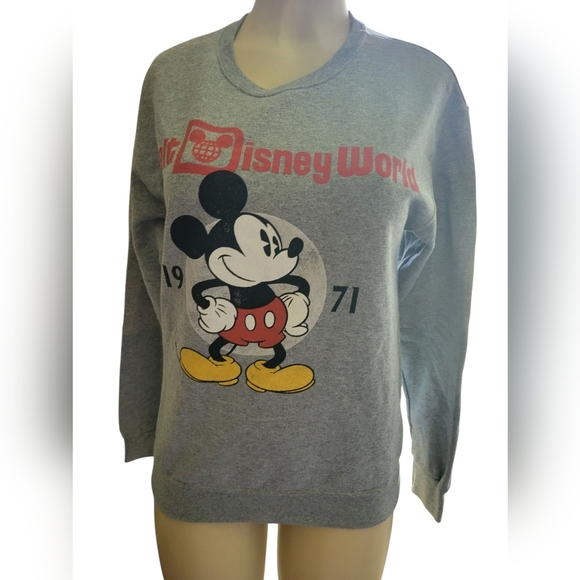 Mickey Mouse Disneyworld Sweater Grey Small - Picture 1 of 4